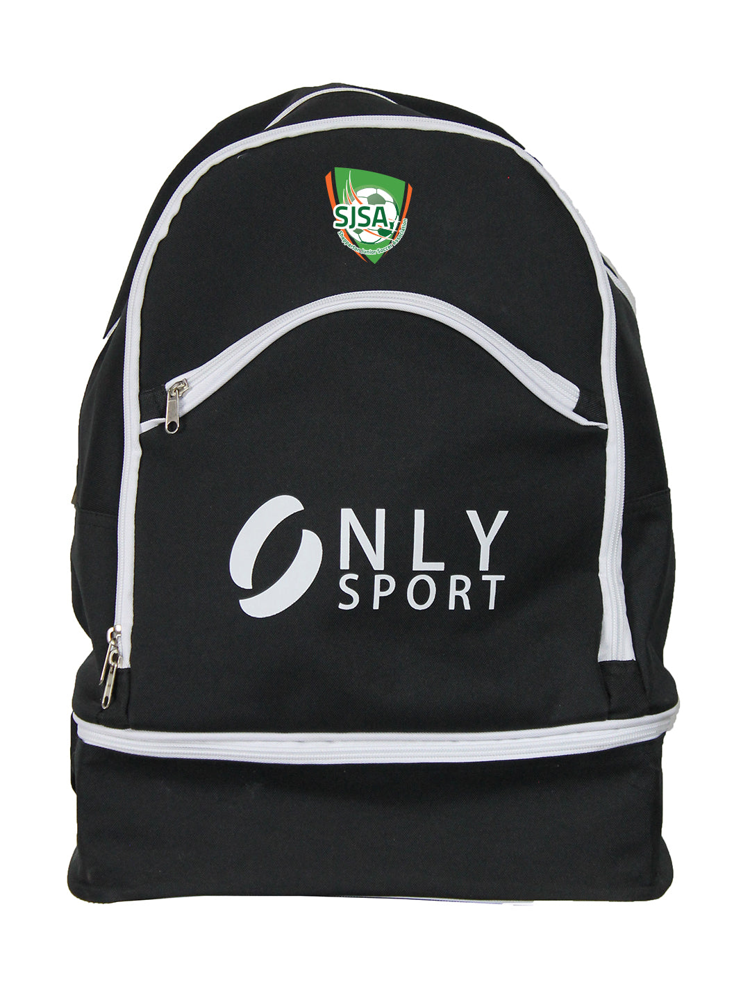 SJSA BACKPACK WITH SHOE COMPARTMENT in BLACK
