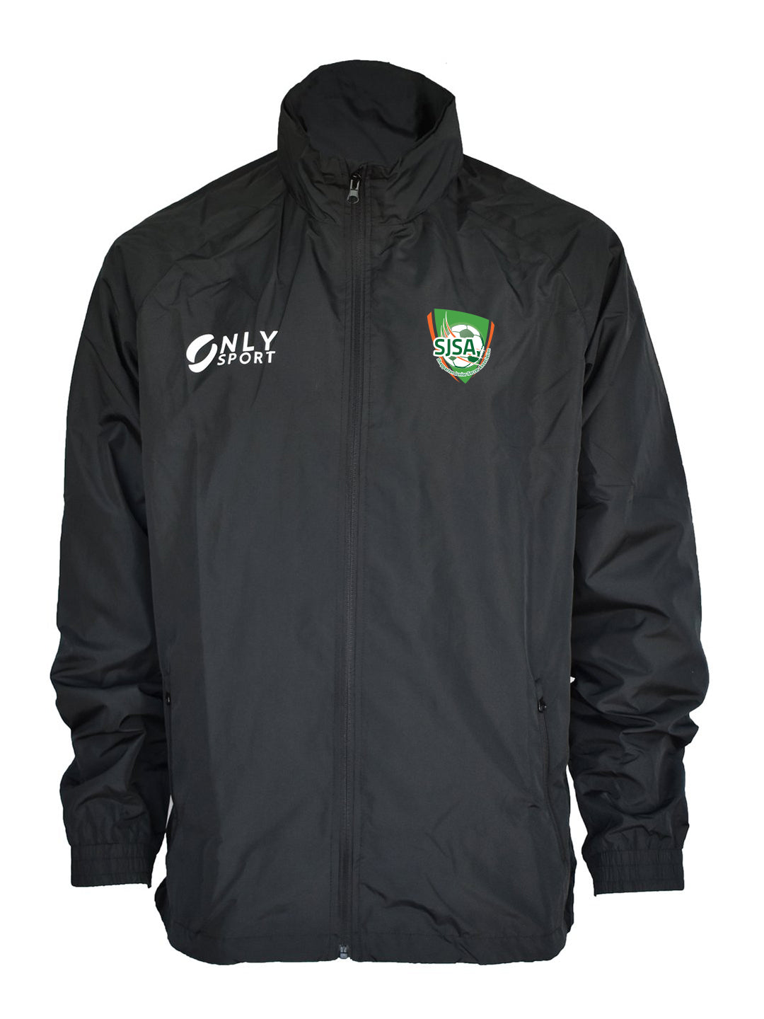 Shepparton City Soccer Club Spray Jacket in black