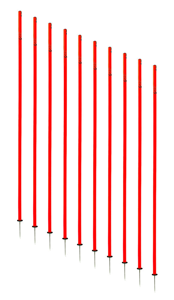 SET OF 10 FLEXIBLE AGILITY POLES