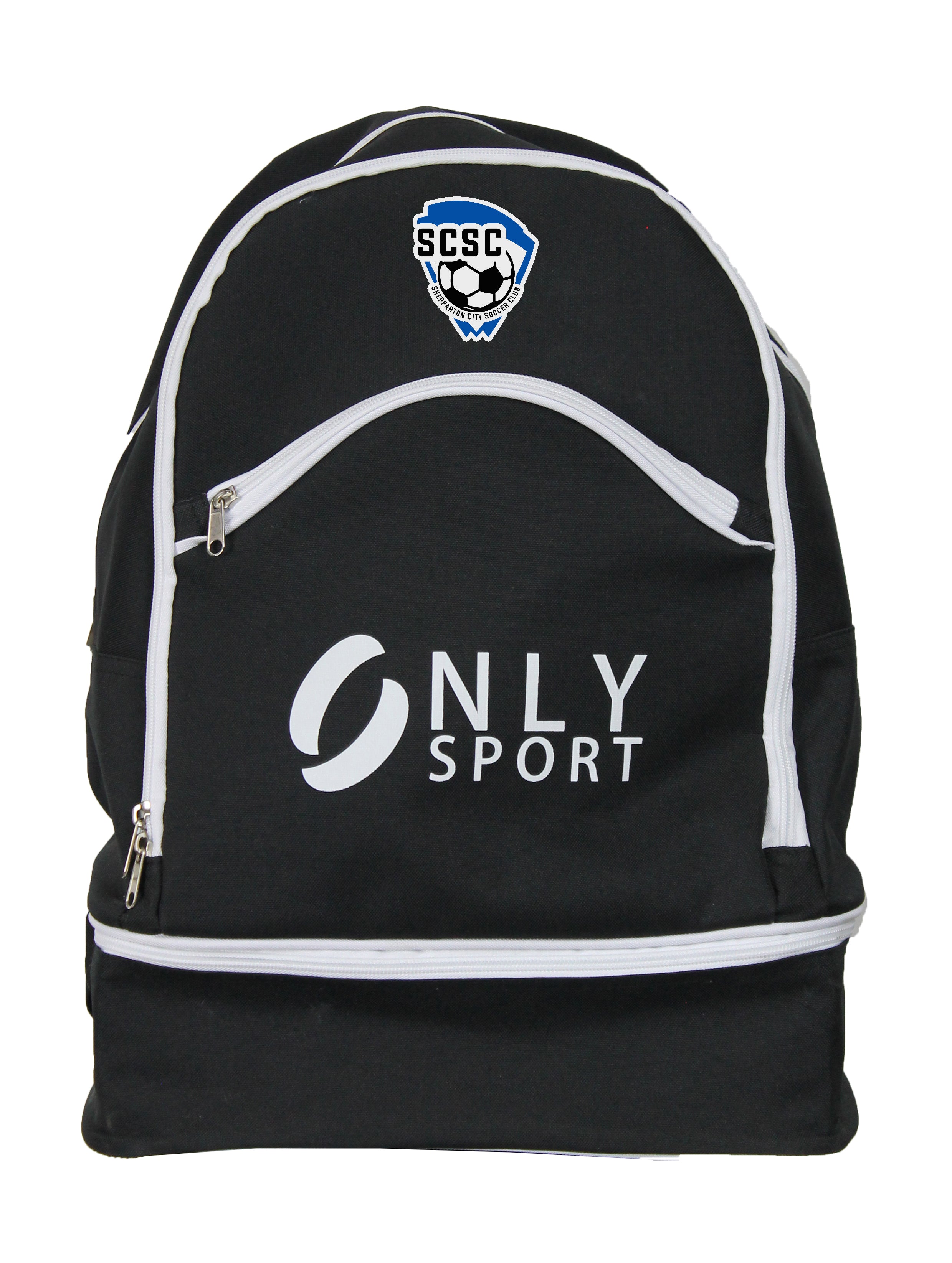 Shepparton City Soccer Club BACKPACK WITH SHOE COMPARTMENT in BLACK