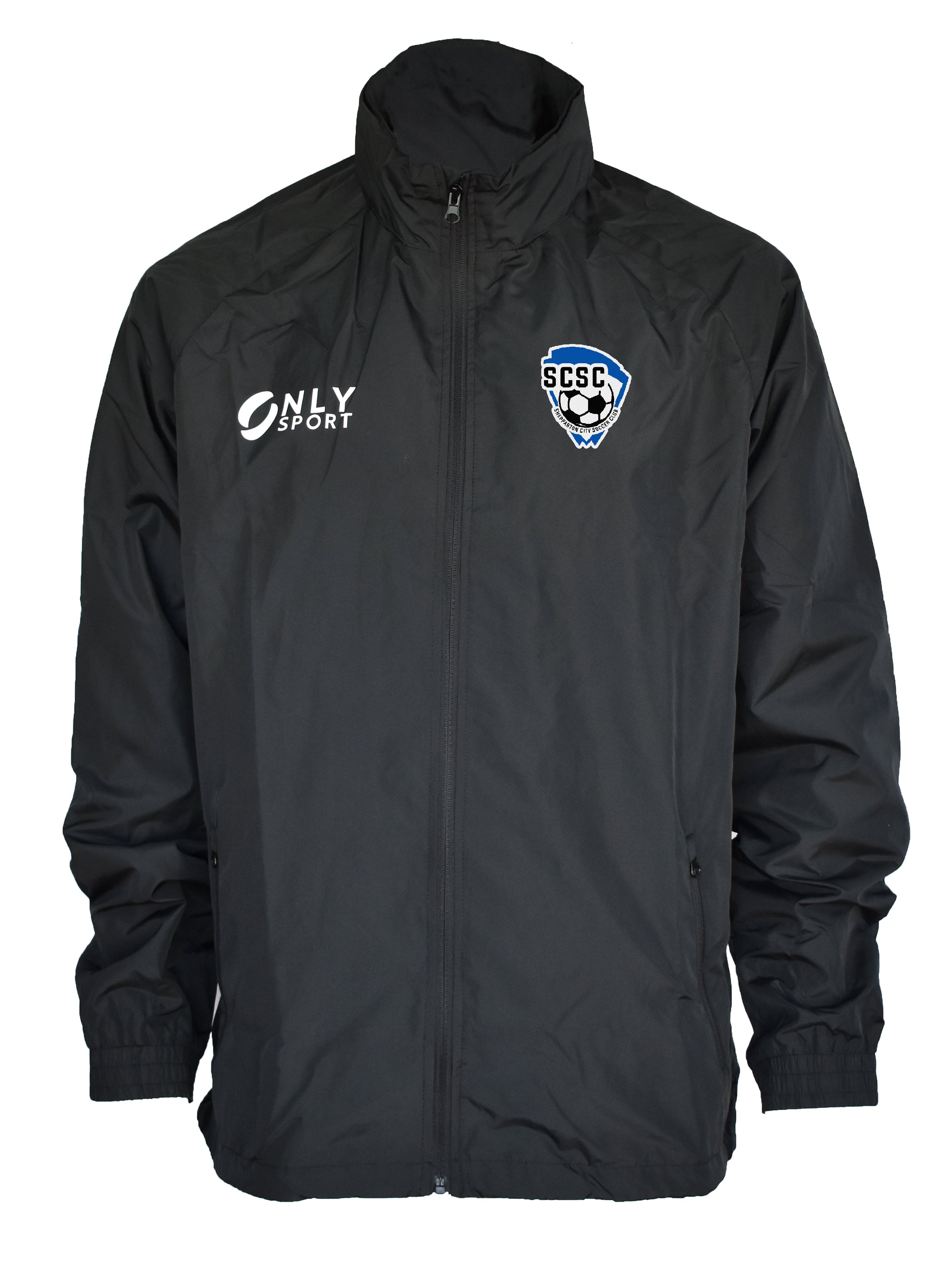 Shepparton City Soccer Club Spray Jacket in Black 