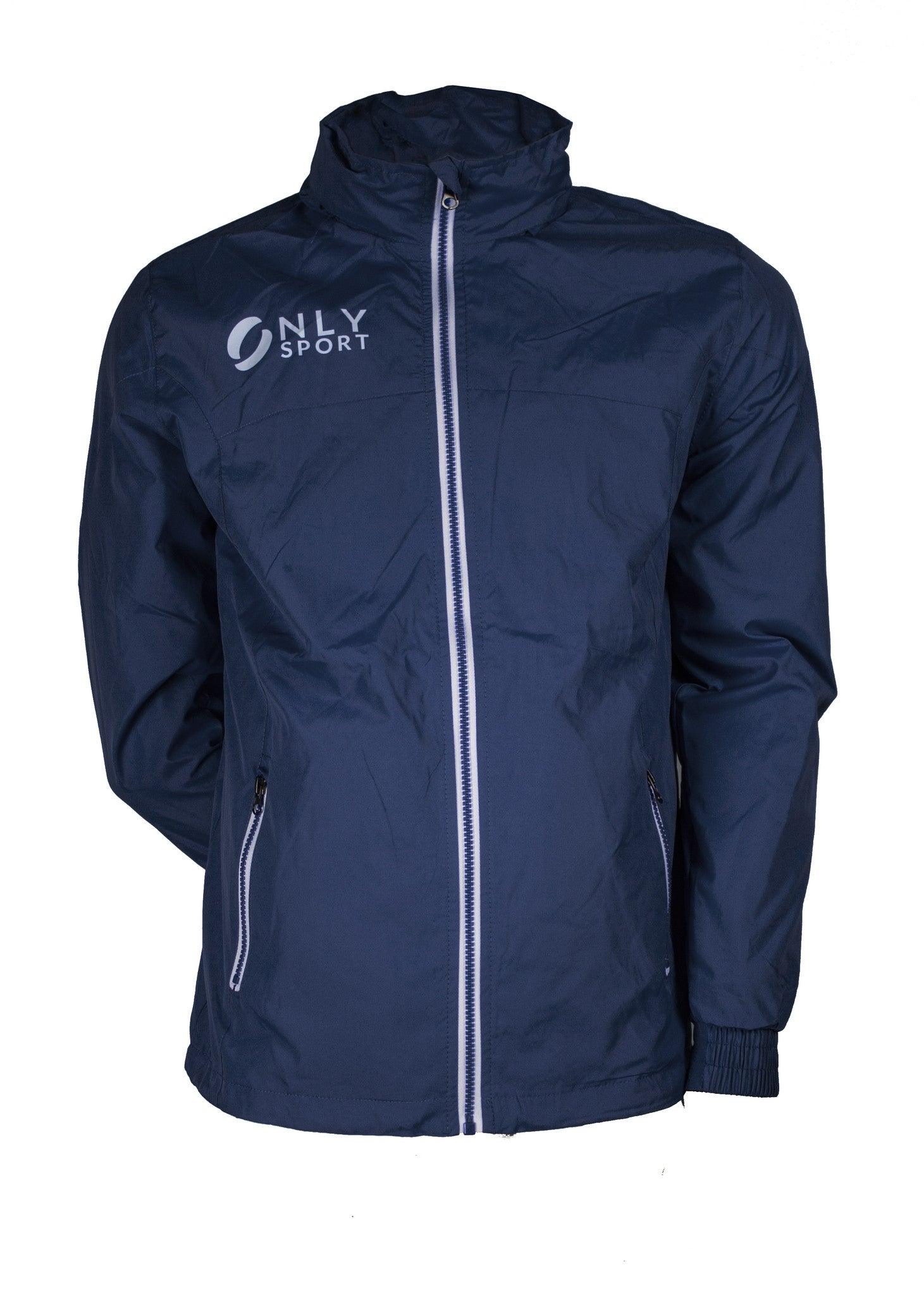 Spray Jacket in navy blue with white zip
