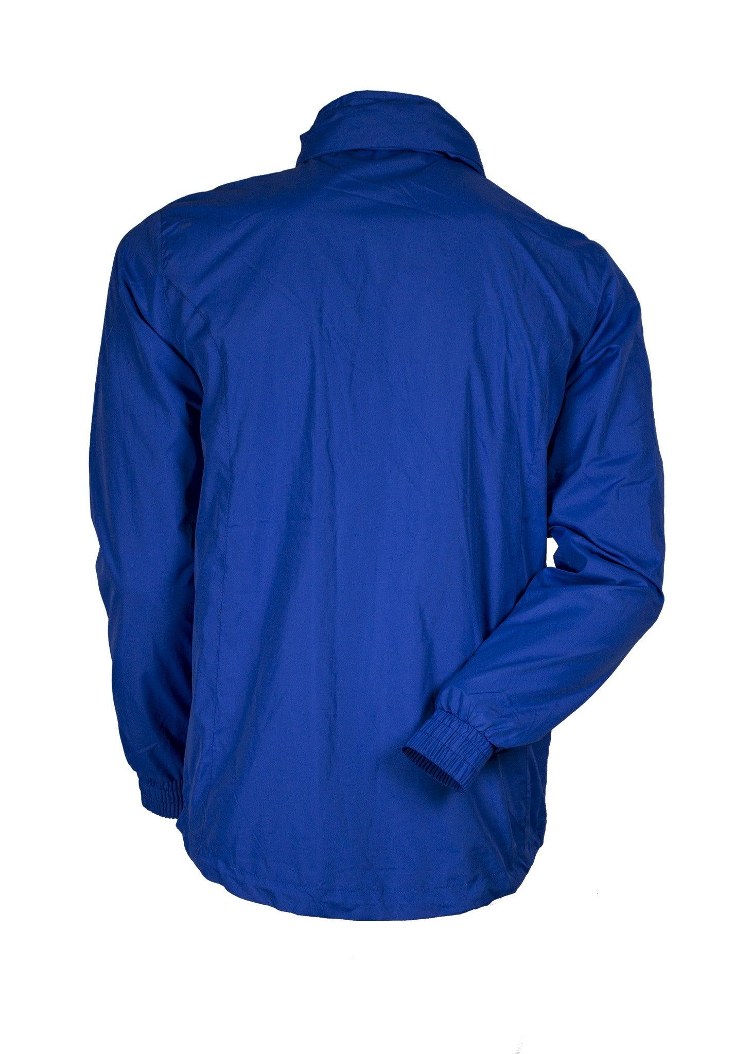 Spray Jacket Royal Blue White Zip Rear View