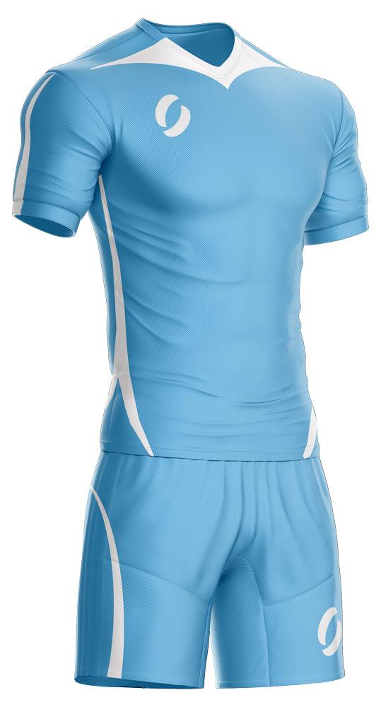 Striker Playing Strip Sky Blue and White