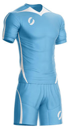 Striker Playing Strip Sky Blue and White