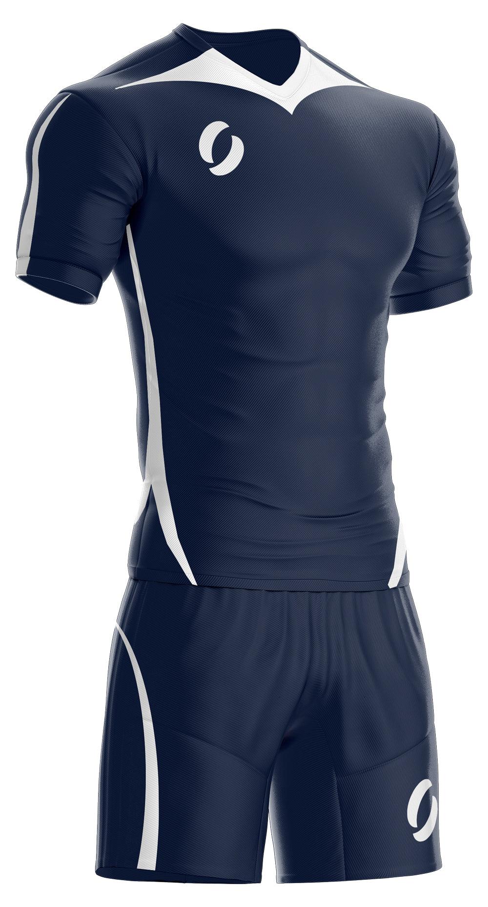 Striker playing strip Navy and White