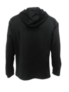 Tracksuit Jacket Black With Purple Stripe Rear View