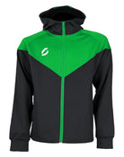 Tracksuit Jacket  V Cut Black and Green Front View