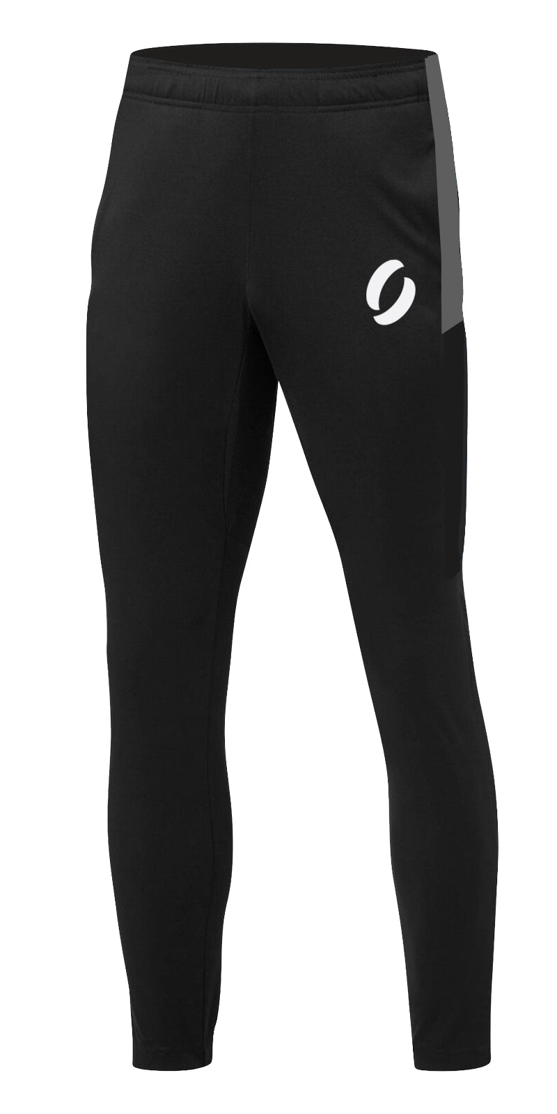 Tracksuit Pants Black with Grey Stripe