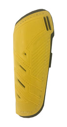 Rear view of yellow junior shin pad